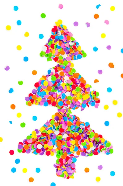 Árvore de Natal feita de confete . — Fotografia de Stock