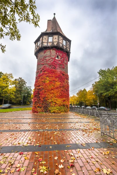 Średniowiecznej strażnicy Dohrener Turm w Hannover, Niemcy — Zdjęcie stockowe