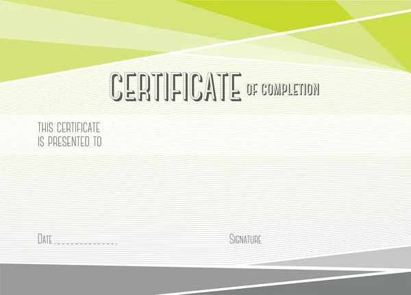 Modern certificat d'achèvement. Modèle vectoriel — Image vectorielle