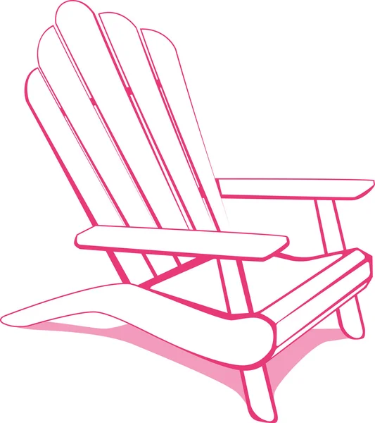 Pink Beach chair — Stock Vector