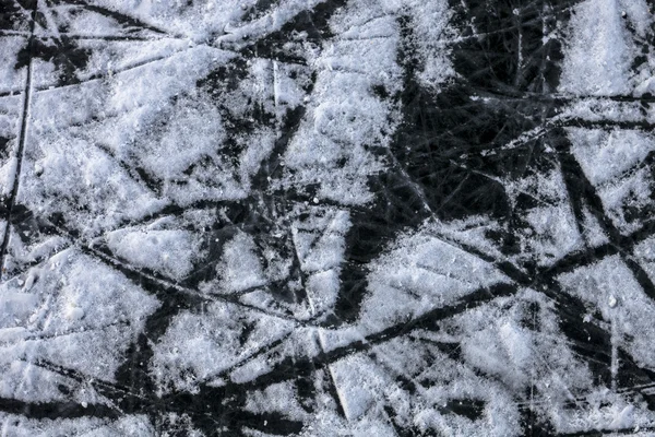 Fond de la surface de glace avec des rayures de patins — Photo