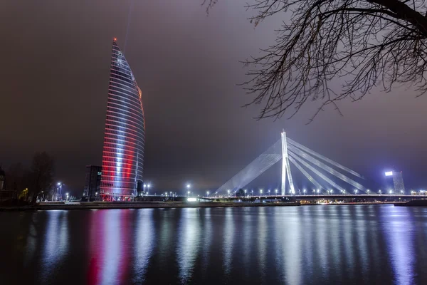 The light festival Staro Riga Beaming Riga celebrating anniver — Stock Photo, Image