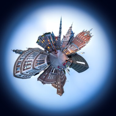 City Hall Square Riga eski şehir, Letonya