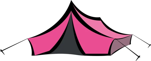 Розовый кемпинг палатка — стоковый вектор