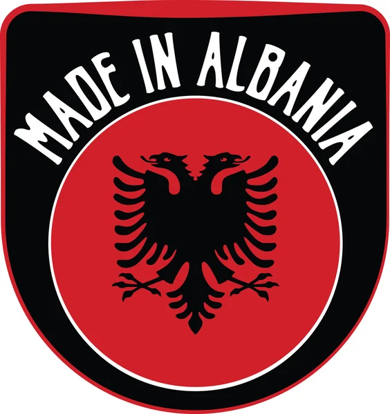 W Albanii znak — Wektor stockowy