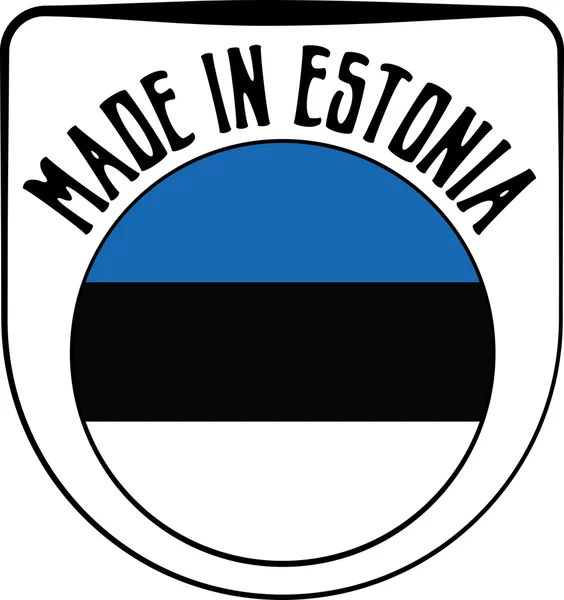 Fabriqué en Estonie Timbre en caoutchouc — Image vectorielle