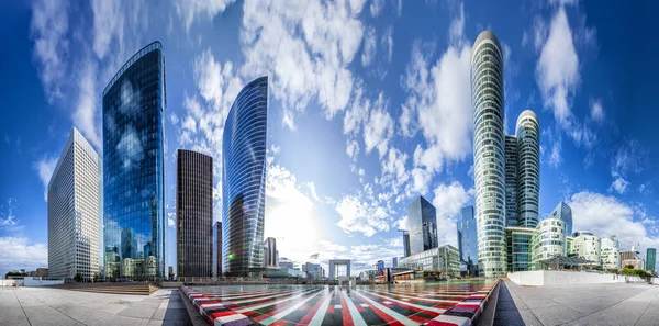 360 Panoráma kilátás a La Defense, Párizs — Stock Fotó