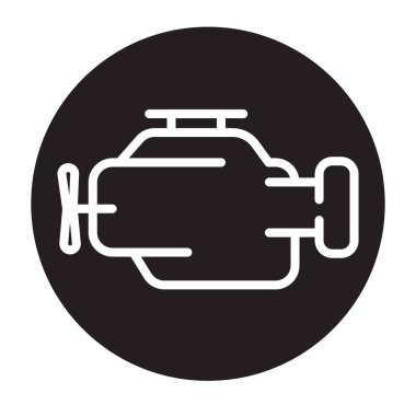 İçten yanmalı Motor Simgesi Basit ince çizgi vektörü