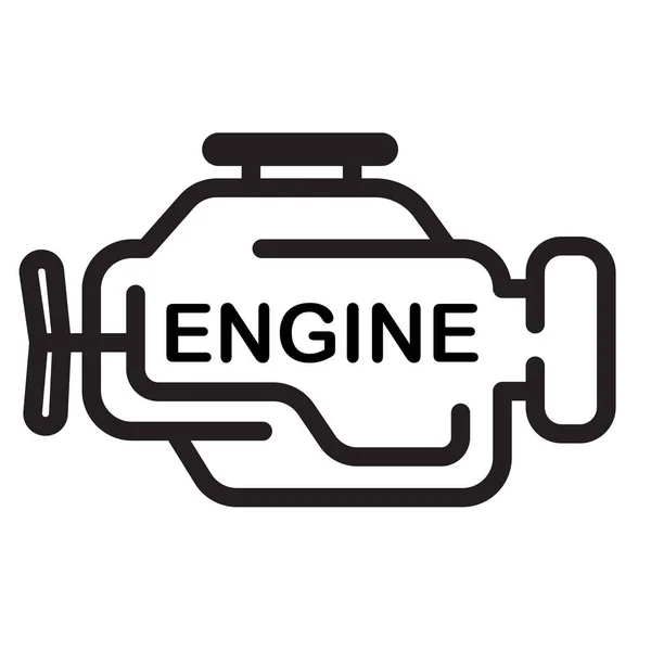 Desenho de um motor de combustão interna em um vetor de fundo branco
