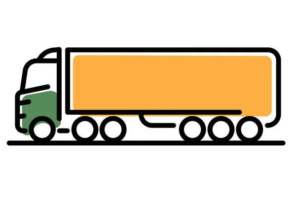 Cabover truck Cargo Transportation Truck or Lorry — Stock Vector