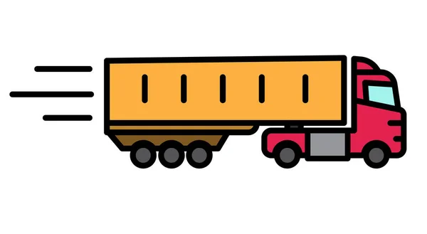 Truk Cabover Cargo Transportasi Truk atau Lorry - Stok Vektor