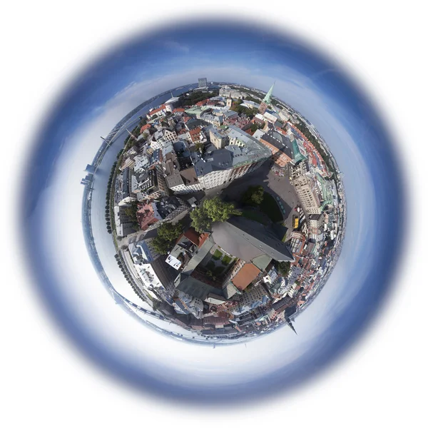 위에서 리가 오래 된 도시 스카이 라인 보기 — 스톡 사진