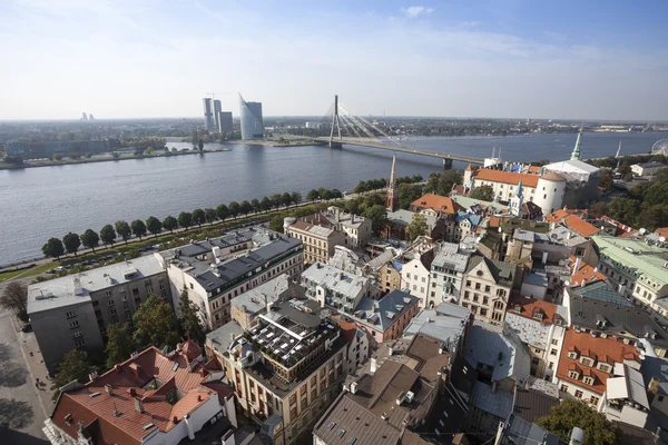 Aerial view of Riga old town — Stock Photo, Image