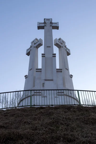 Denkmal von drei Kreuzen in Vilnius — Stockfoto