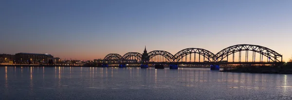 Jembatan kereta api Riga — Stok Foto