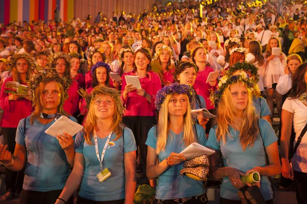 Konsert av lettiska ungdom sång och dans fest — Stockfoto