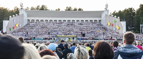 De Letse nationale lied en dans Festival Grand Finale concert. — Stockfoto