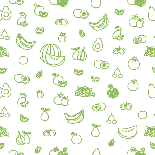 Fruit seamless pattern - illustration. — Stock Vector
