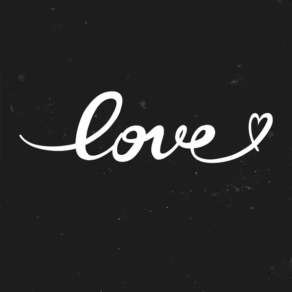 Love. Original custom hand lettering - Illustration. — Stock Vector