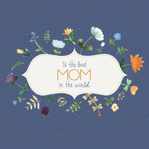 Meravigliosa carta Happy Mothers giorni in vettore . — Vettoriale Stock