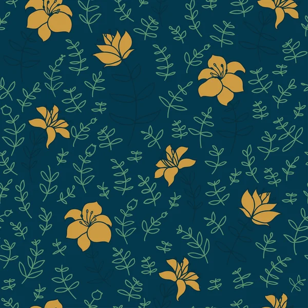 Seamless floral pattern - Illustration Stock Illustration