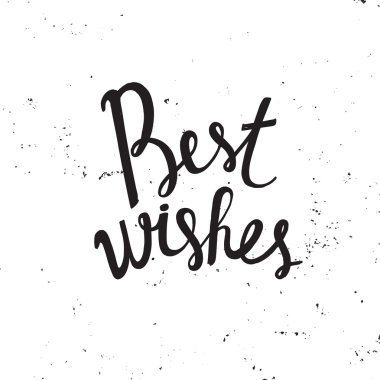 En iyi dilek yazıt. Hat sanatı ile tebrik kartı. Elle çizilmiş tasarım öğeleri. Siyah ve beyaz.