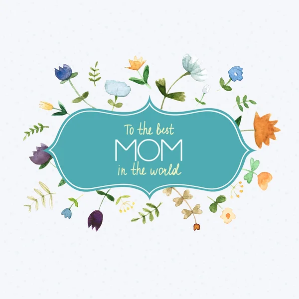Marvelous Happy Mother's day card in vector. — Stock Vector