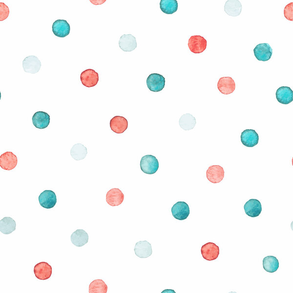 Colorful paint watercolor seamless pattern. - Illustration.