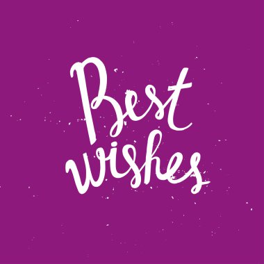 En iyi dilek - benzersiz handdrawn tipografi poster. Vektör sanat kutlama kartları, afiş ve broşür için.