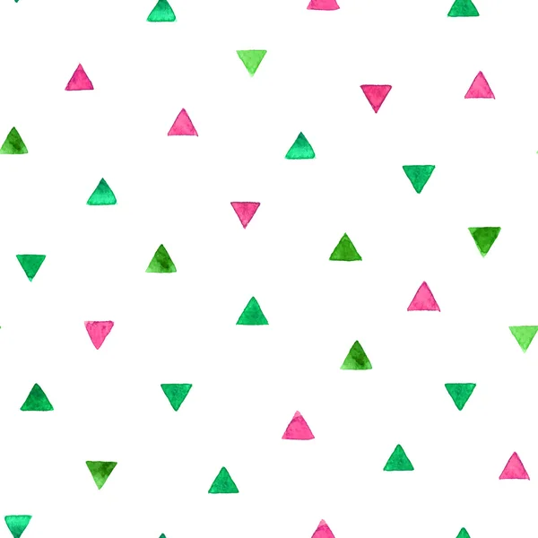 明亮的水彩三角形的无缝模式。矢量图 — 图库矢量图片