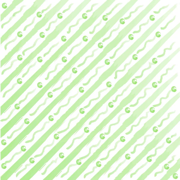 Watercolor stripes and dots background — Stock Vector