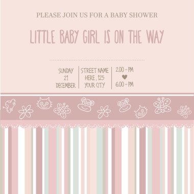 Bebek partisi kartı.