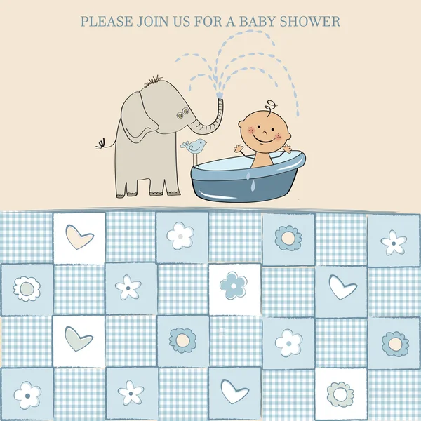 Baby boy shower card — Stock Vector