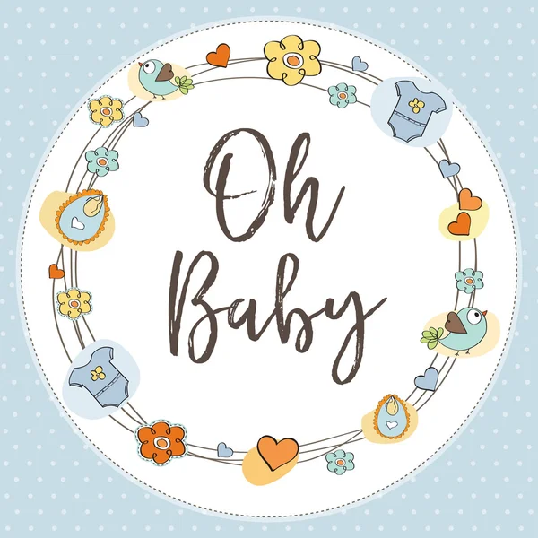 Finom baby shower kártya — Stock Vector