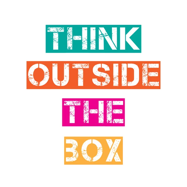 Cita inspiradora. "Pensar fuera de la caja " — Vector de stock