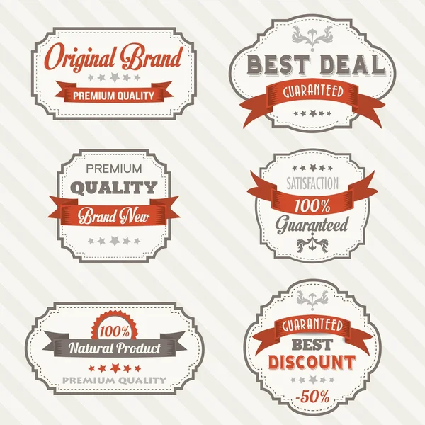 Set of vintage retro labels — Stock Vector