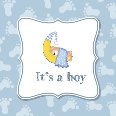 Bebek çocuk davet duş bebek için