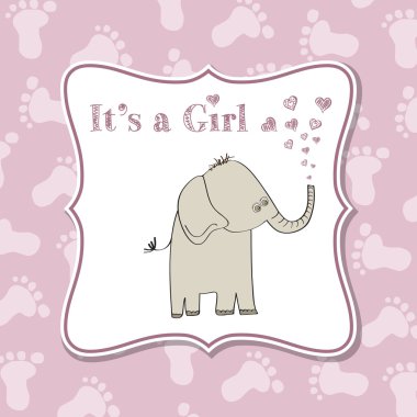 Bebek kız davet duş bebek için