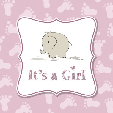 Bebek kız davet duş bebek için