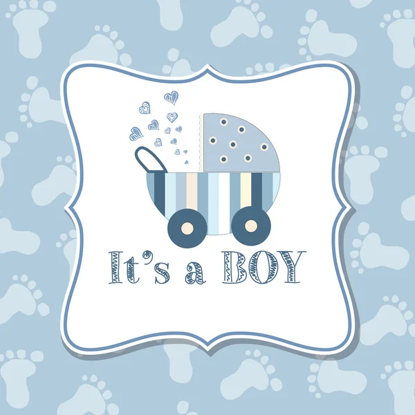 Baby boy inbjudan för baby shower — Stock vektor