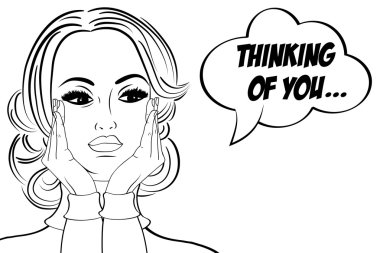 Pop sanat sevimli retro çift çizgi roman tarzı