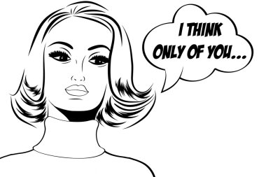 Pop sanat sevimli retro çift çizgi roman tarzı 