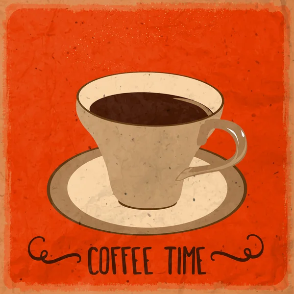 Fondo retro con cita de café — Vector de stock