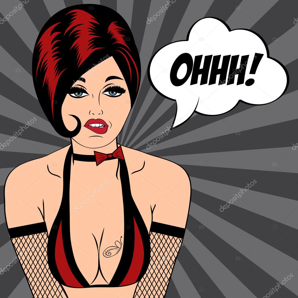 Sexy horny woman in comic style, xxx illustration Stock Vector by  ©ClaudiaBalasoiu 66976233