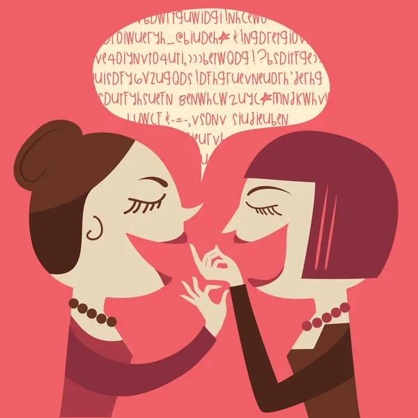 Κουτσομπολεύοντας γυναίκες — Διανυσματικό Αρχείο