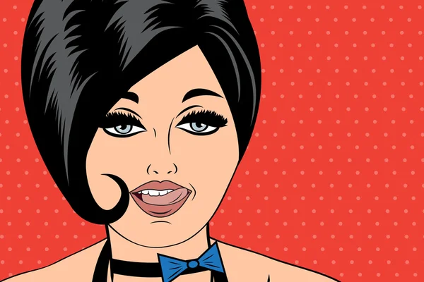 Sexy tesão mulher no estilo cômico, xxx ilustração —  Vetores de Stock