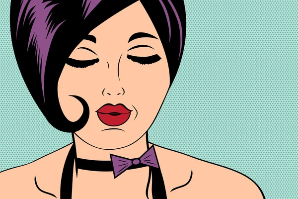 Sexy en chaleur femme dans le style comique, xxx illustration — Image vectorielle