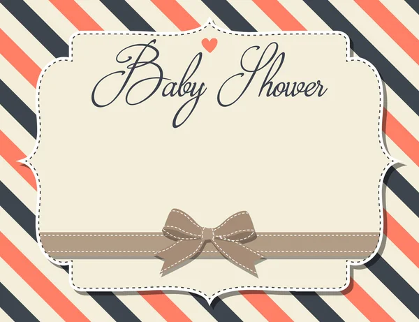 Invitation de douche bébé personnalisable dans un style rétro — Image vectorielle