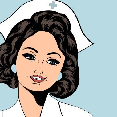 Güzel yüzlü ve kendine güvenen hemşire 