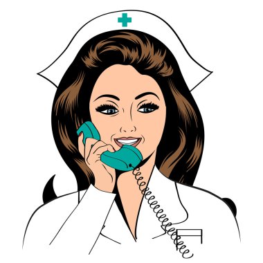 Güzel yüzlü ve kendine güvenen hemşire 